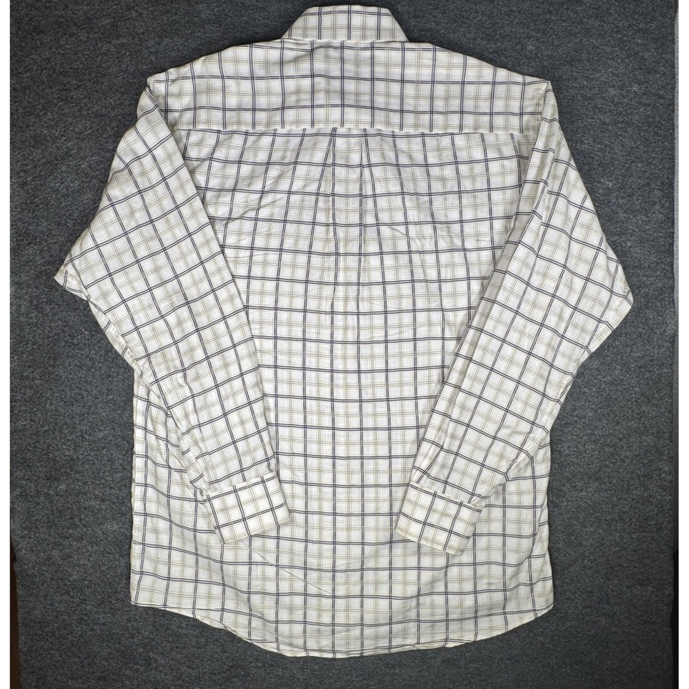 Vintage Burberry London Shirt Men Medium Nova Check Beige Black Plaid Button Up - Picture 2 of 10